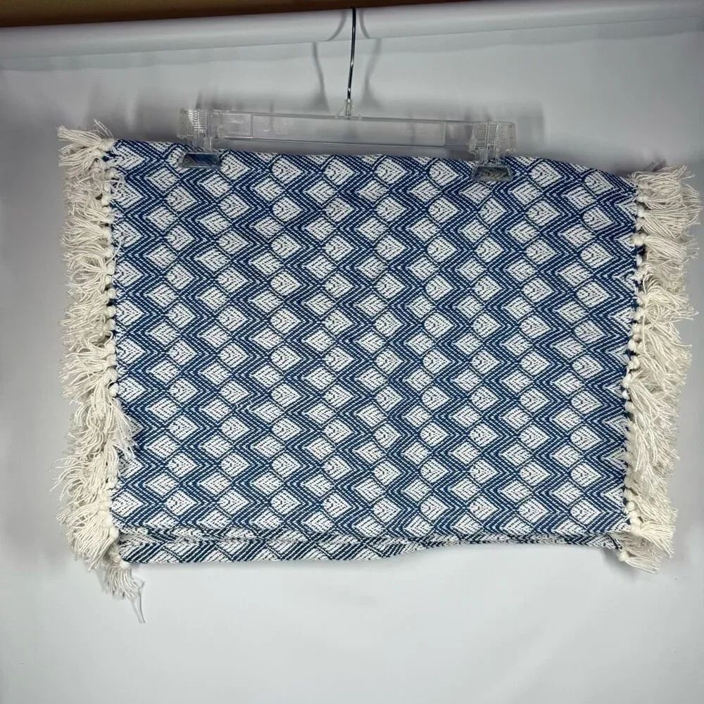 Sticky Toffee Cotton Woven Placemats Fringe Set 4 Boho